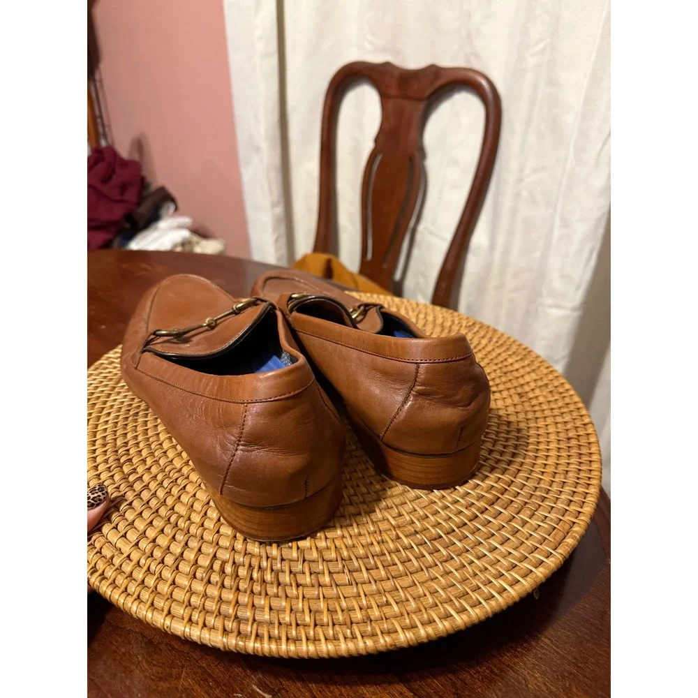 Vince Camuto Mens Brown Leather Horsebit Loafers Size 11 M Slip On Dress Shoes
